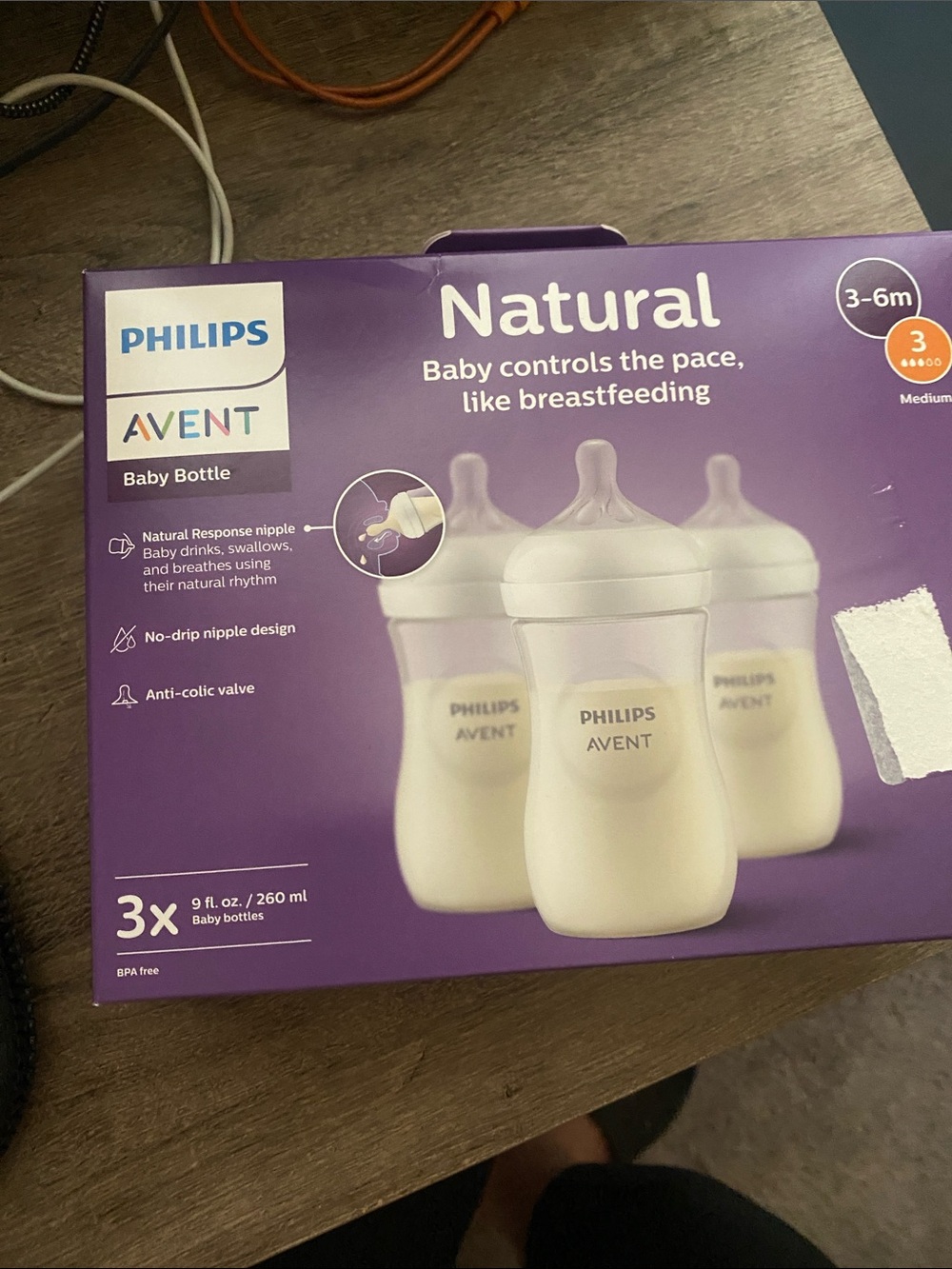 Natural Baby Bottle - White (3 Pack)